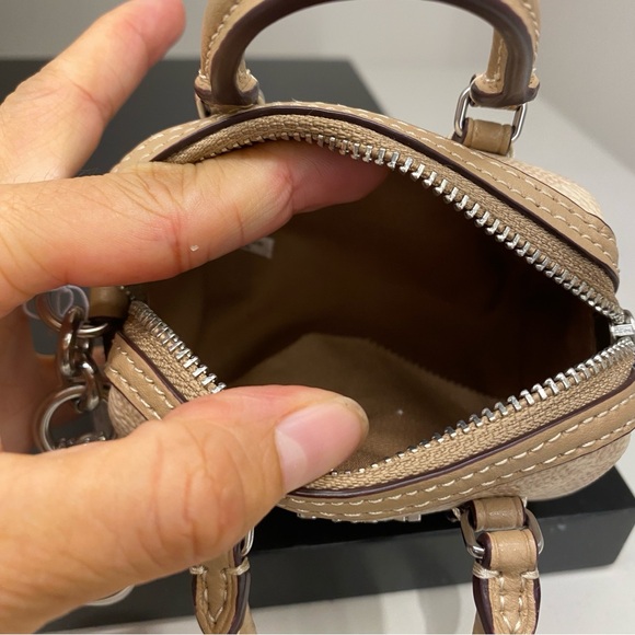 Coach Mini Rowan Satchel Bag Charm In Signature Canvas CX068 - Picture 7 of 9